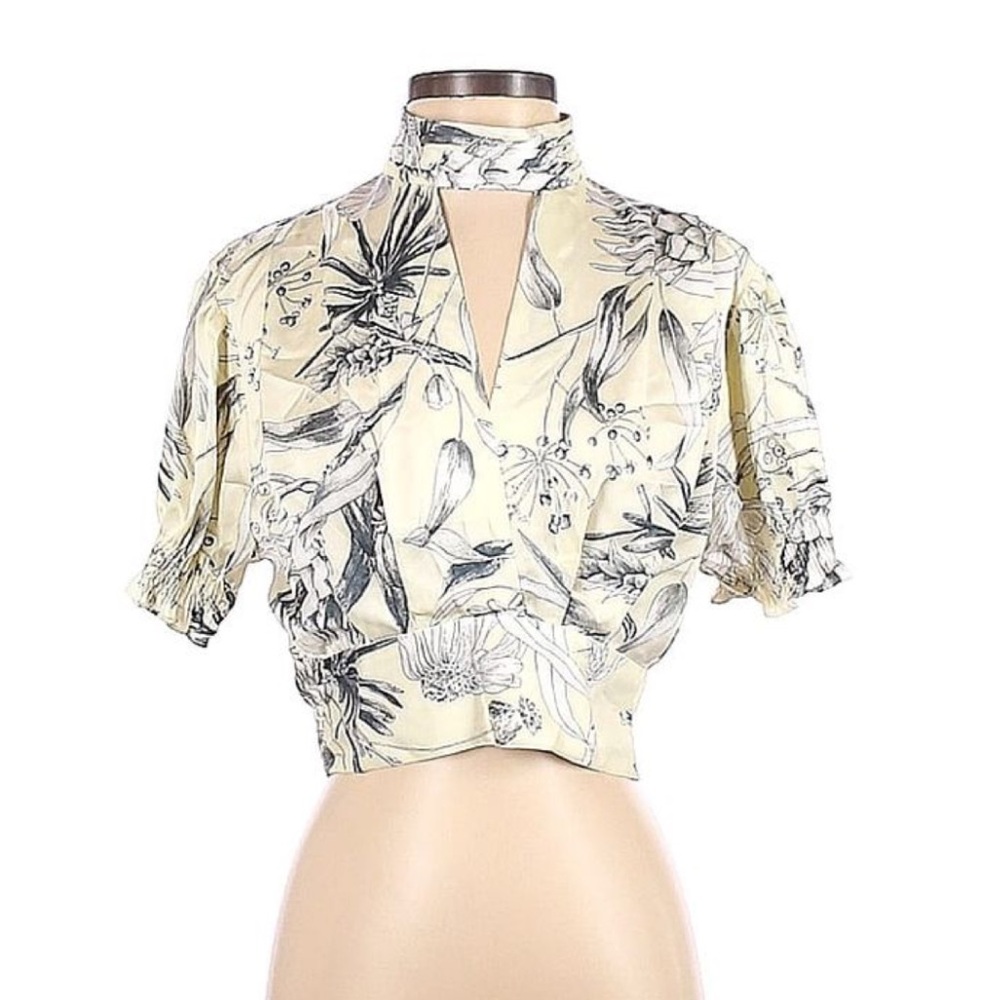 Zara Satin Floral Top